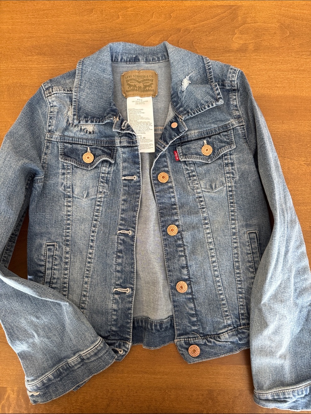 Levi's Kids Light Blue Washed Denim Trucker Jacket